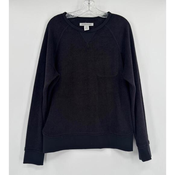 Outerknown Hightide Black Terry Cotton Blend Crew Pullover Sweatshirt Sz M - Picture 1 of 5